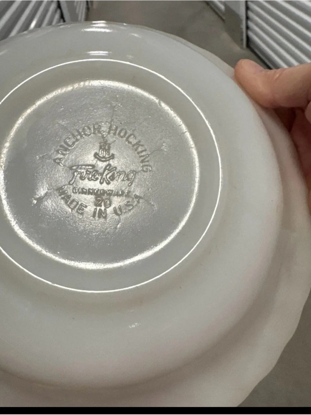 Anchor Hocking White Scalloped Serving Bowl